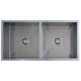 Uptown 250 Double Square Interchange Sink Square Corner - 875 X 450 X 250
